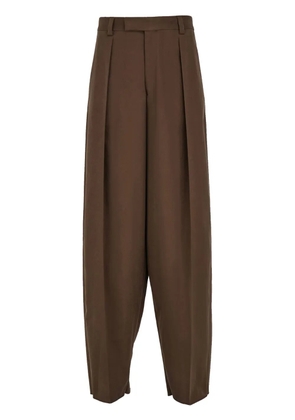 Ferragamo pleated trosuers - Brown