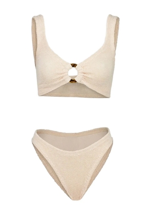Hunza G Julia crinkle ring bikini - Neutrals