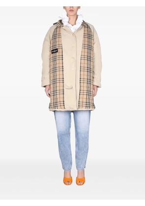 1/OFF check pattern coat - Neutrals