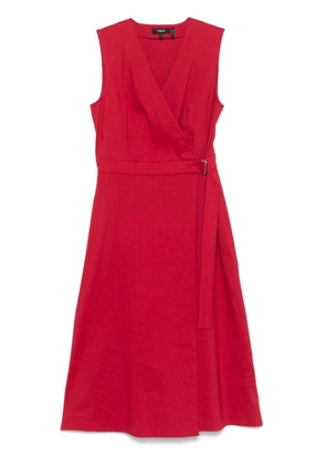 Theory A-line midi dress - Red