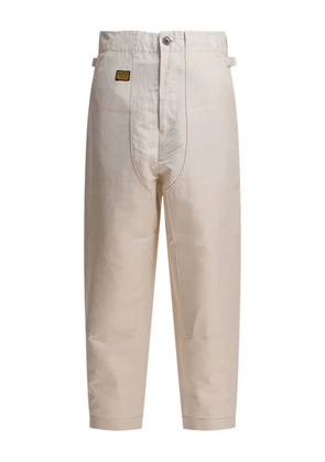 KAPITAL logo-patch trousers - Light and natural