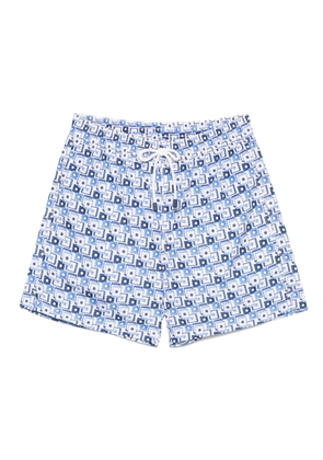 FIORIO MILANO geometric-print swim shorts - Blue
