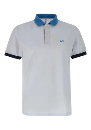 Sun68 contrast-collar polo shirt - White