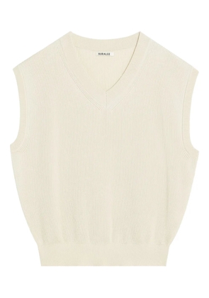 Auralee knitted vest - Neutrals