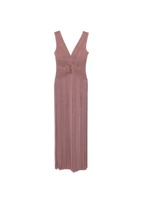 Herve Leger V-neck pleated dress - Pink