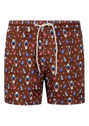 MC2 Saint Barth graphic-print swim shorts - Red