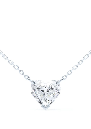 LOEV 18kt recycled white gold Floating Heart diamond necklace - Silver