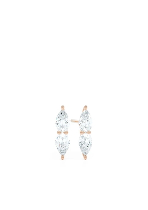 LOEV 18kt recycled rose gold The Double Pear diamond earrings - Pink
