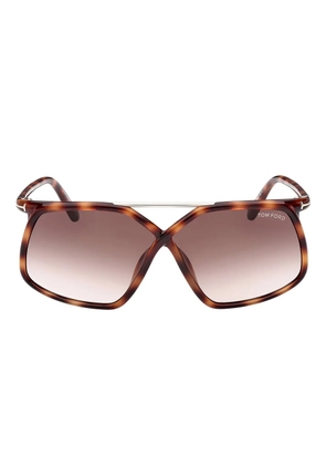 TOM FORD Eyewear oversize-frame sunglasses - Brown