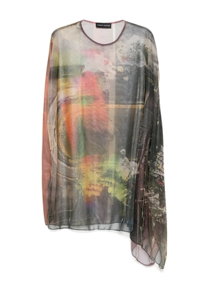 Barbara Bologna printed cape - Green