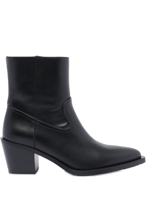 Stuart Weitzman 65mm leather cowboy boots - Black