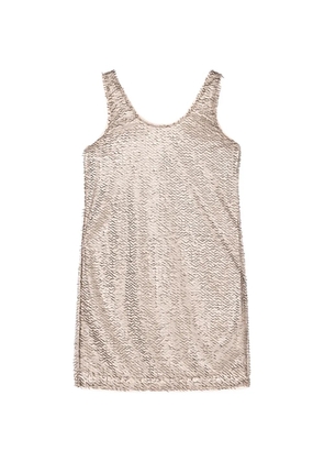 Armani Exchange embellished mini dress - Neutrals