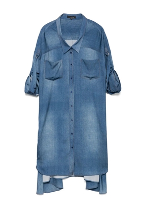 Barbara Bui denim-print midi dress - Blue