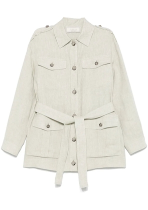 Peserico belted jacket - Green