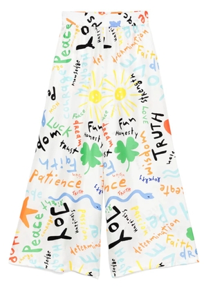 Rianna + Nina printed trousers - White