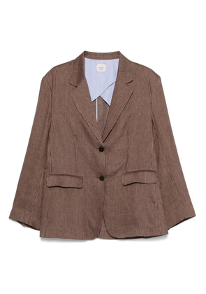 Alysi striped single-breasted blazer - Brown