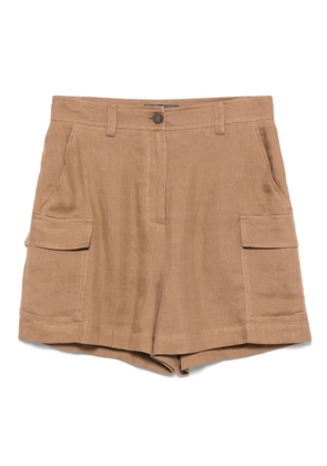 Lorena Antoniazzi ramie shorts - Brown
