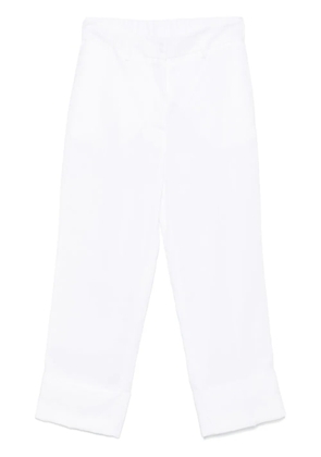 Blanca Vita linen straight trousers - White