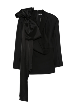 David Koma bow detail mini dress - Black