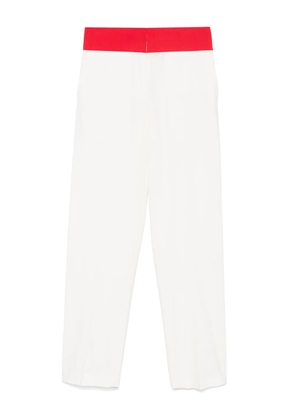 MSGM contrast-waistband trousers - Neutrals