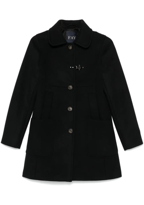 Fay single-breasted coat - Black