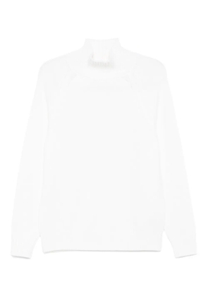 Eleventy high-neck wool sweater - White
