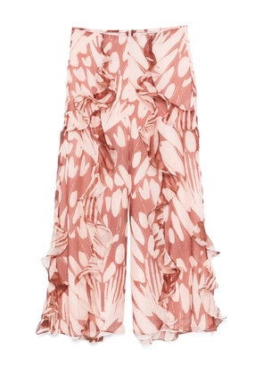 PatBO ruffled trousers - Brown