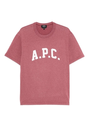A.P.C. logo-print T-shirt - Pink