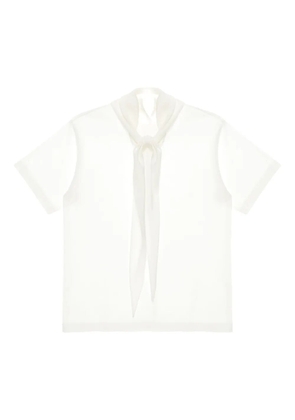 Carven scarf-collar cotton T-shirt - White