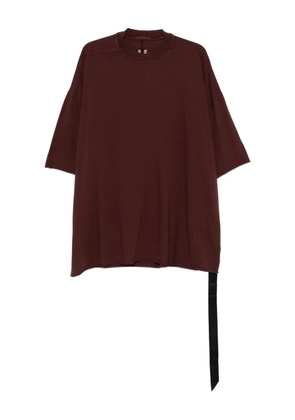 Rick Owens DRKSHDW raw-cut ribbon-detail t-shirt - Red