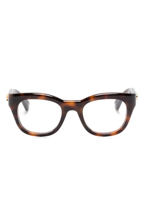 Gucci Eyewear crystal-embellished glasses - Brown
