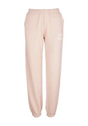 LIVINCOOL logo-print cotton joggers - Neutrals