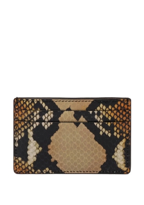 Alexander McQueen snakeskin cardholder - Brown