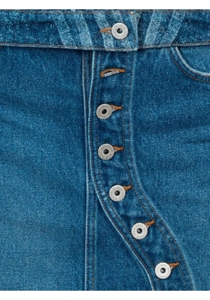 Jean Paul Gaultier swirl-pattern denim jacket - Blue