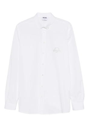 Moschino embroidered-logo shirt - White