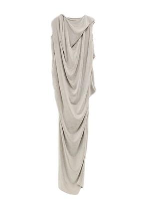 Rick Owens draped cowl-neck asymmetrical dress - Grey