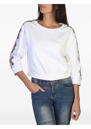 Moschino logo-tape sweatshirt - White