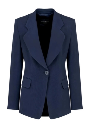 Emporio Armani single-button notched-lapel jacket - Blue