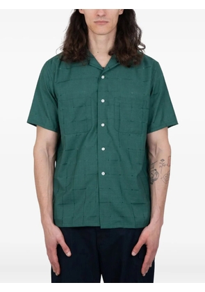 BEAMS PLUS grid-pattern short-sleeve shirt - Green