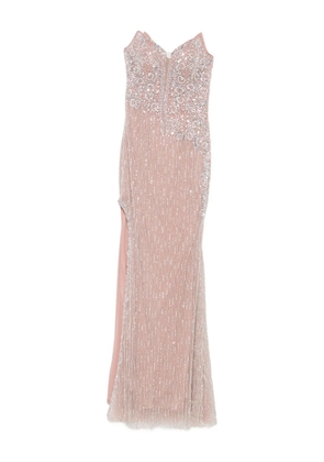 Holland & Holland embellished strapless maxi dress - Pink