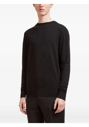 Aiezen crew-neck knitted sweater - Black