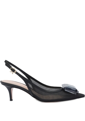 Gianvito Rossi 55mm slingback mesh pumps - Black