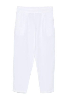 120% Lino pleated pocket trousers - White