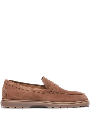 Tod's Ibrido tonal-stitching loafers - Brown