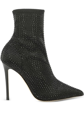 Ninalilou 105mm crystal-embellished pointed-toe boots - NERO