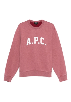 A.P.C. logo-print sweatshirt - Pink