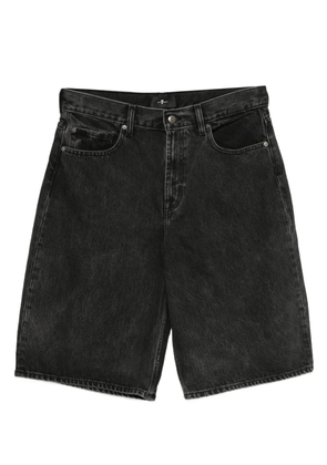 7 For All Mankind cotton denim shorts - Black