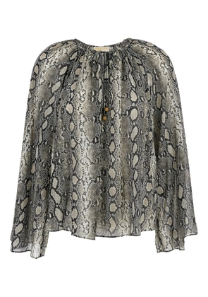 Michael Michael Kors snakeskin-print blouse - Green