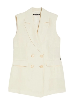 Pennyblack double-breasted sleeveless vest - White