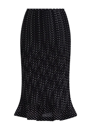 SIMONA CORSELLINI pleated polka-dot midi skirt - Black